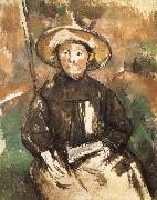 Paul Cezanne children wearing straw hat oil painting reproduction